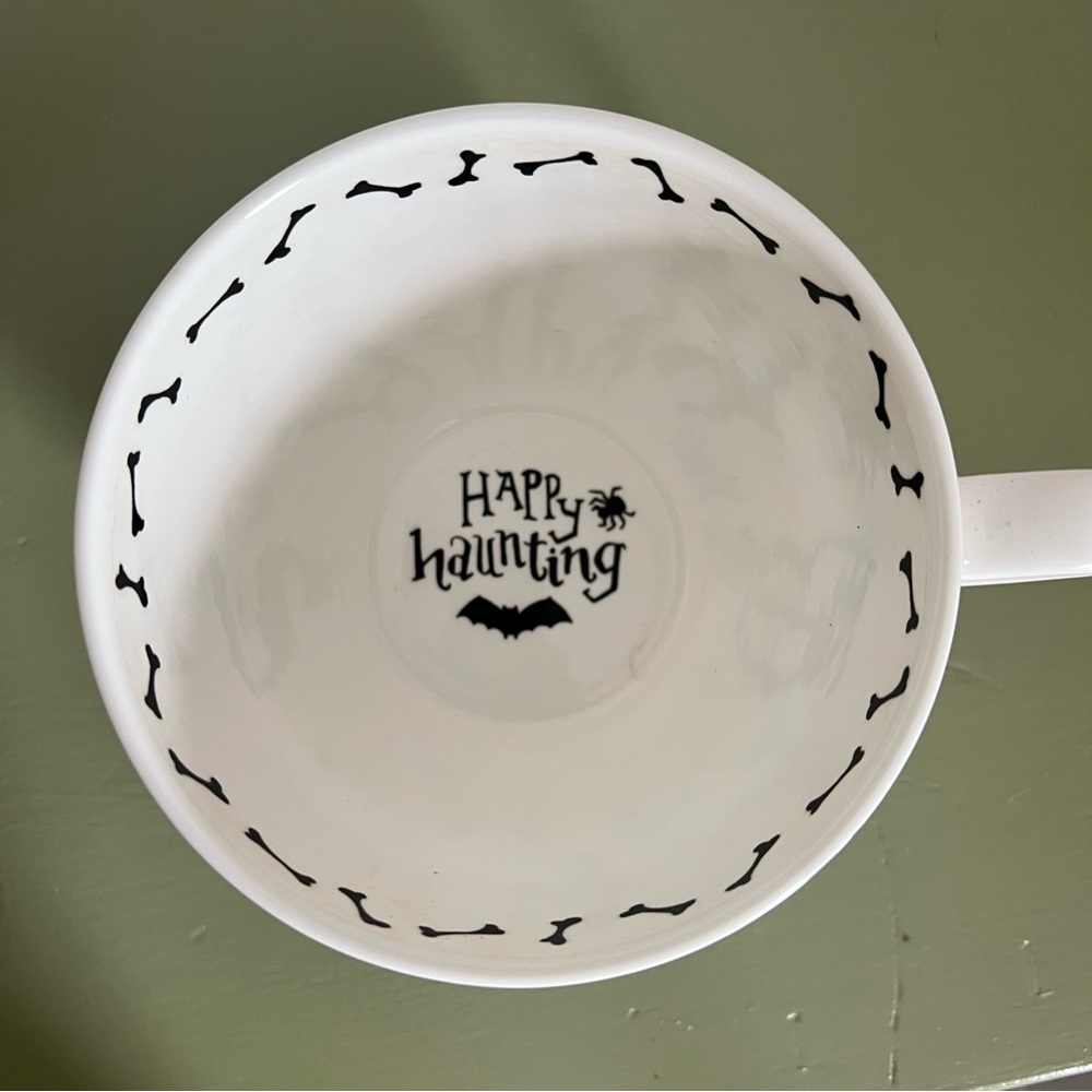 Portobello by Design Happy Haunting Dancing Skeletons 20oz Tea Coffee Mug Cup - Picture 3 of 9